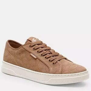 COACH Canvas Taupe Sneaker NWT